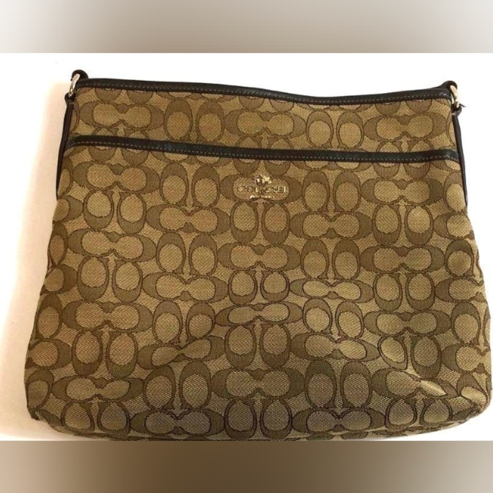 Coach Tan Signature Crossbody Bag